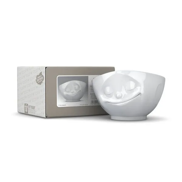 FIFTYEIGHT PRODUCTS FIFTYEIGHT PRODUCTS Glückliche weiße TV Tasse 500ml – Produktbild 2 von 3