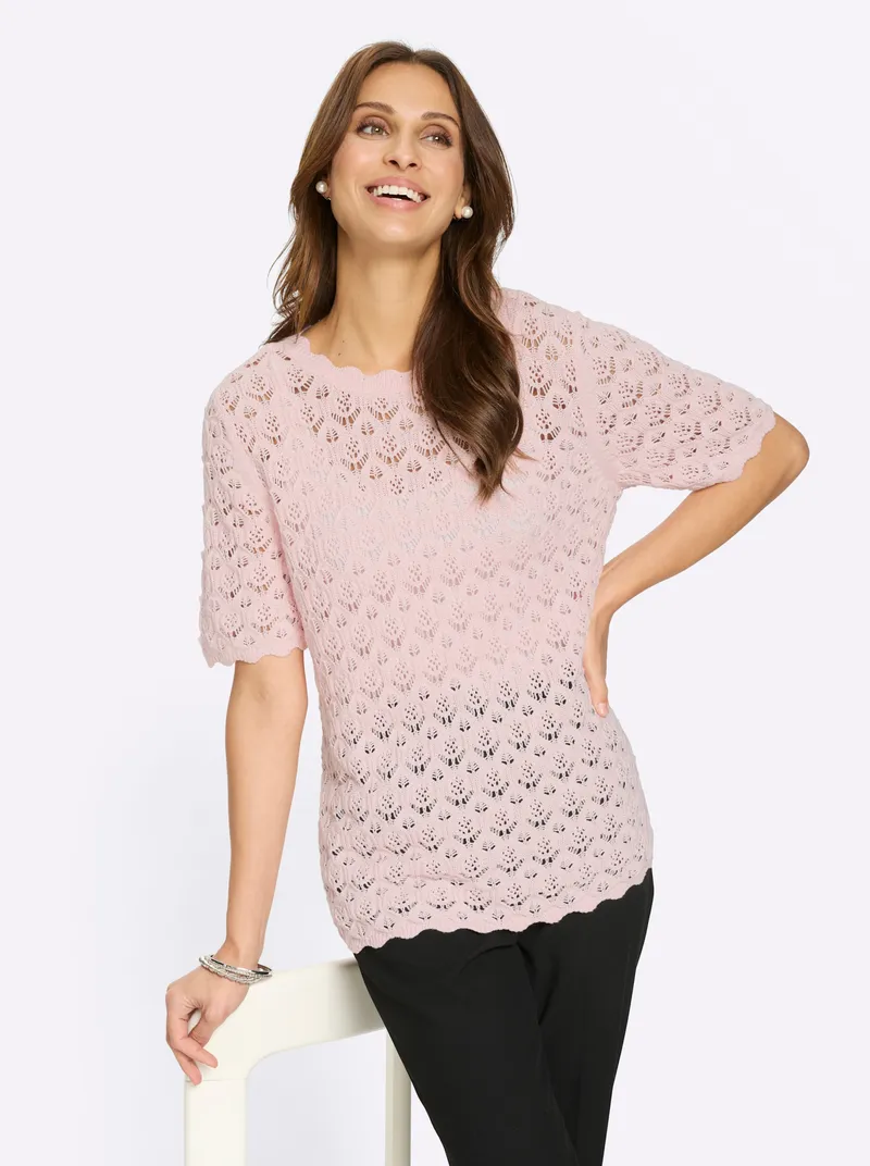 Witt Kurzarmpullover, Hellrosé, – Produktbild 3 von 3