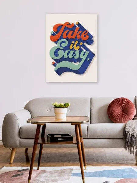 Photocircle Photocircle Poster / Leinwandbild - Take It Easy -Positive Message – Produktbild 2 von 4