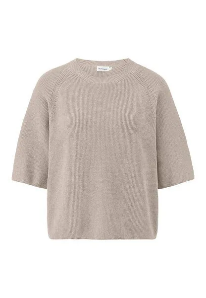 hessnatur hessnatur Strick Pullover Relaxed aus reiner Bio-Baumwolle, Taupe, – Produktbild 3 von 4