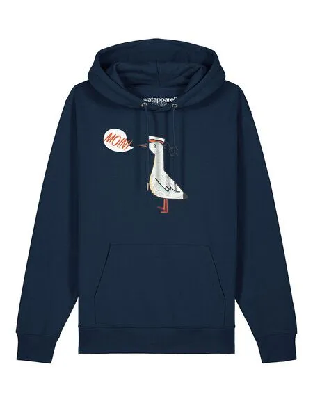 watapparel watapparel Hoodie Unisex Moin Seagull, French navy, – Produktbild 2 von 4