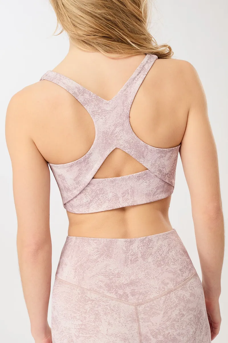 mandala MANDALA Damen vegan Sport-Bh Monoprinted Mauve, Violett, – Produktbild 2 von 2