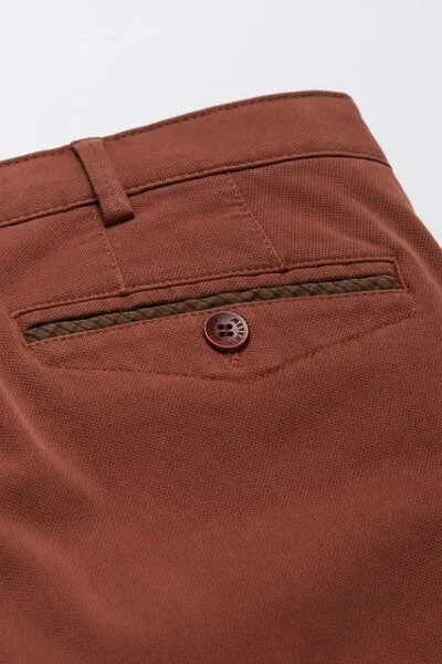 Meyer MEYER Flammé Double-Dyed Baumwoll-Chino, Rot (kupfer), – Produktbild 5 von 6