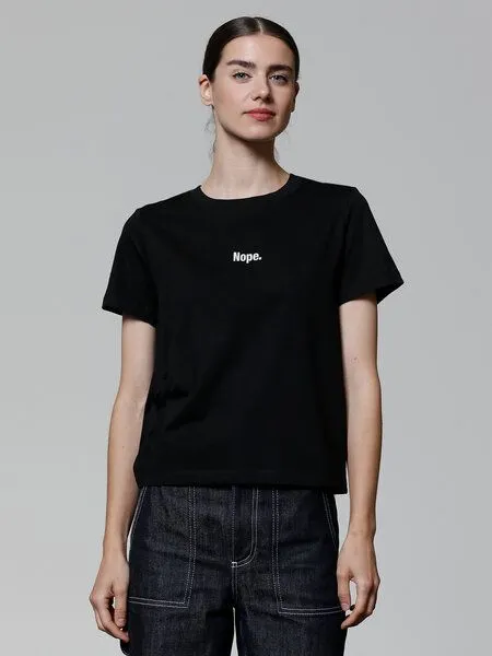 watapparel watapparel T-Shirt Frauen Nope, Black, – Produktbild 2 von 3