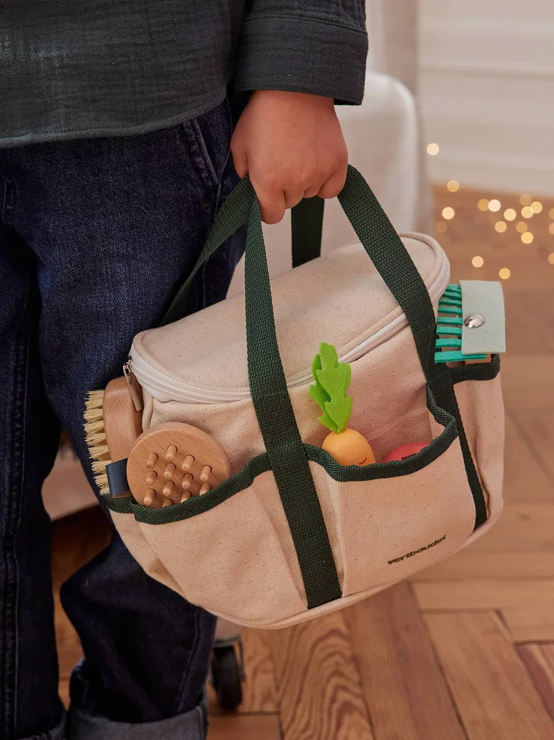 Vertbaudet Vertbaudet Kinder Reitstall-Ausrüstung aus Holz FSC®, Braun, – Produktbild 2 von 4