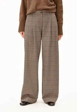 ARMEDANGELS ARMEDANGELS CHECK WIDE PLEATED Damen Bio-Baumwoll Mix – Produktbild 1 von 1