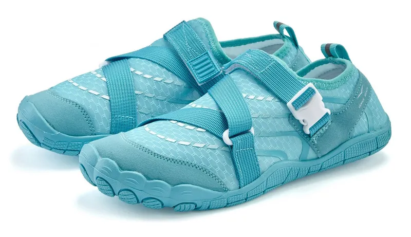 VENICE BEACH VENICE BEACH Badelatsche, Badeschuhe, Badeschlappe, Barfußschuh, leichter Slipper Aquaschuh Wasserschuh schnelltrocknend mit ultraleichter Sohle VEGAN, Grün, – Produktbild 2 von 5