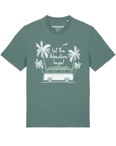 watapparel watapparel T-Shirt Unisex Let the adventure begin, Green bay, – Produktbild 1 von 4