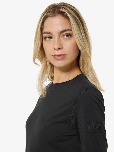Super.Natural Super.Natural W Bio Base LS für Damen, Merino, Jet black, – Produktbild 2 von 3
