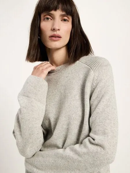 LANIUS LANIUS Cropped Pullover, Grey mel, – Produktbild 4 von 4