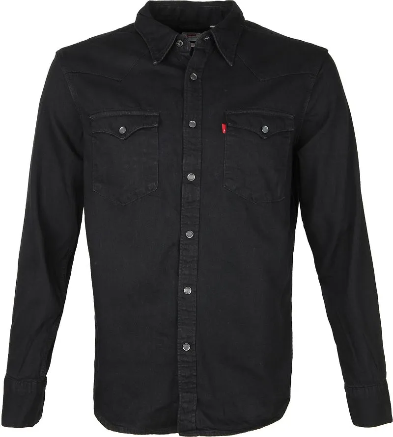 Levis Levi's Barstow Hemd Schwarz - Größe S, Schwarz, – Produktbild 2 von 5