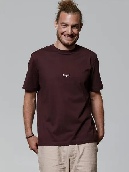 watapparel watapparel T-Shirt Unisex Nope, Red brown, – Produktbild 2 von 3