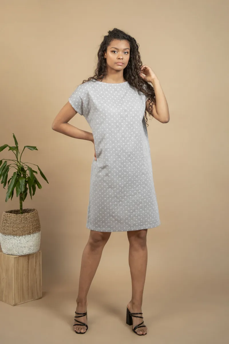 TAWAST TAWAST Damen vegan Kleid Lunation, Grau, – Produktbild 2 von 2
