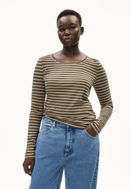ARMEDANGELS ARMEDANGELS ENRICCAA STRIPES Damen Longsleeve Slim Fit aus Bio-Baumwolle – Produktbild 1 von 1