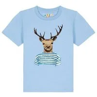 watabout kids watabout.kids T-Shirt Kinder Hirsch, Blue soul, – Produktbild 1 von 1