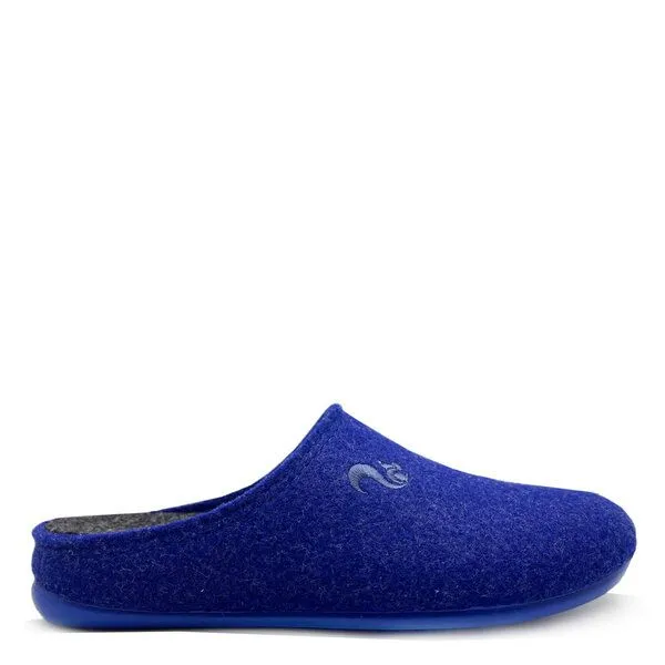 thies Veganer Slipper "thies ® PET", fair, mit Wechselfussbett, Cobalt (navy), – Produktbild 1 von 4