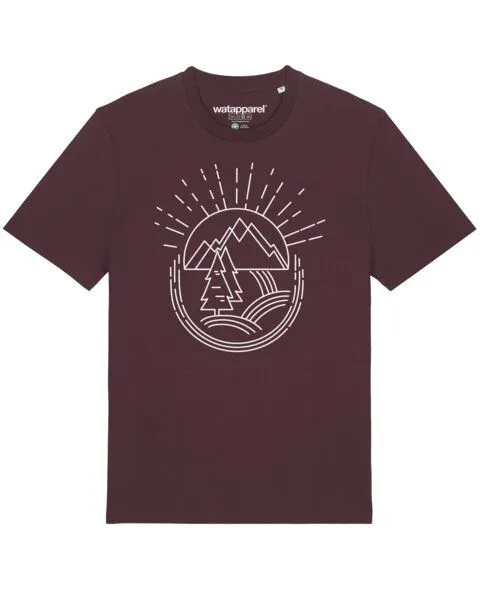 watapparel watapparel T-Shirt Natur ist schön, Red brown, – Produktbild 1 von 3