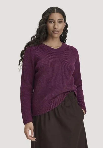 hessnatur hessnatur Pullover Relaxed aus reiner Bio-Baumwolle, Fuchsia, – Produktbild 1 von 4