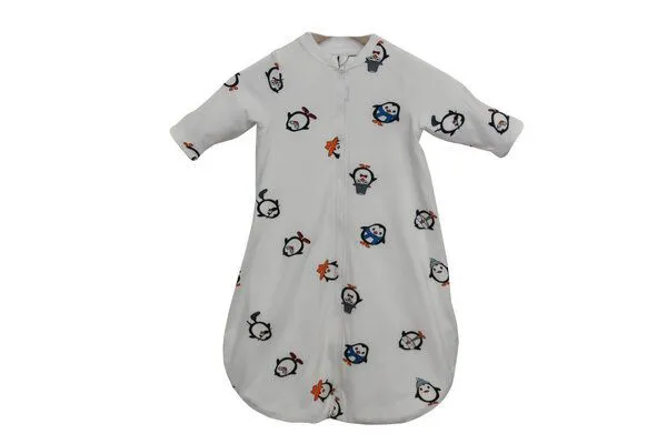ege organics ege organics Baby Schlafsack Bio-Baumwolle Langarm 0-6 Monate oder 6-18 Monate, Pinguine, – Produktbild 1 von 2