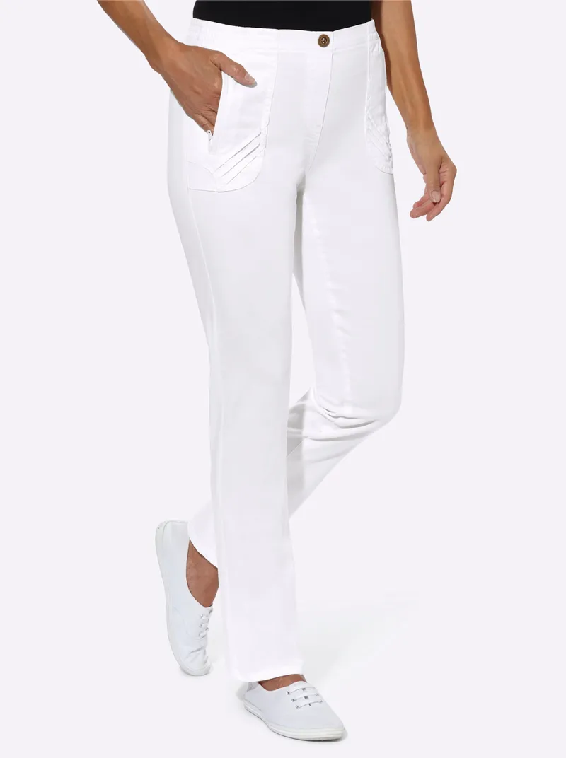 Witt Schlupfjeans weiß, Weiß, – Produktbild 2 von 3