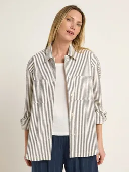 LANIUS LANIUS Streifen Blusenjacke aus Bio-Baumwolle und TENCEL Lyocell – Produktbild 1 von 1