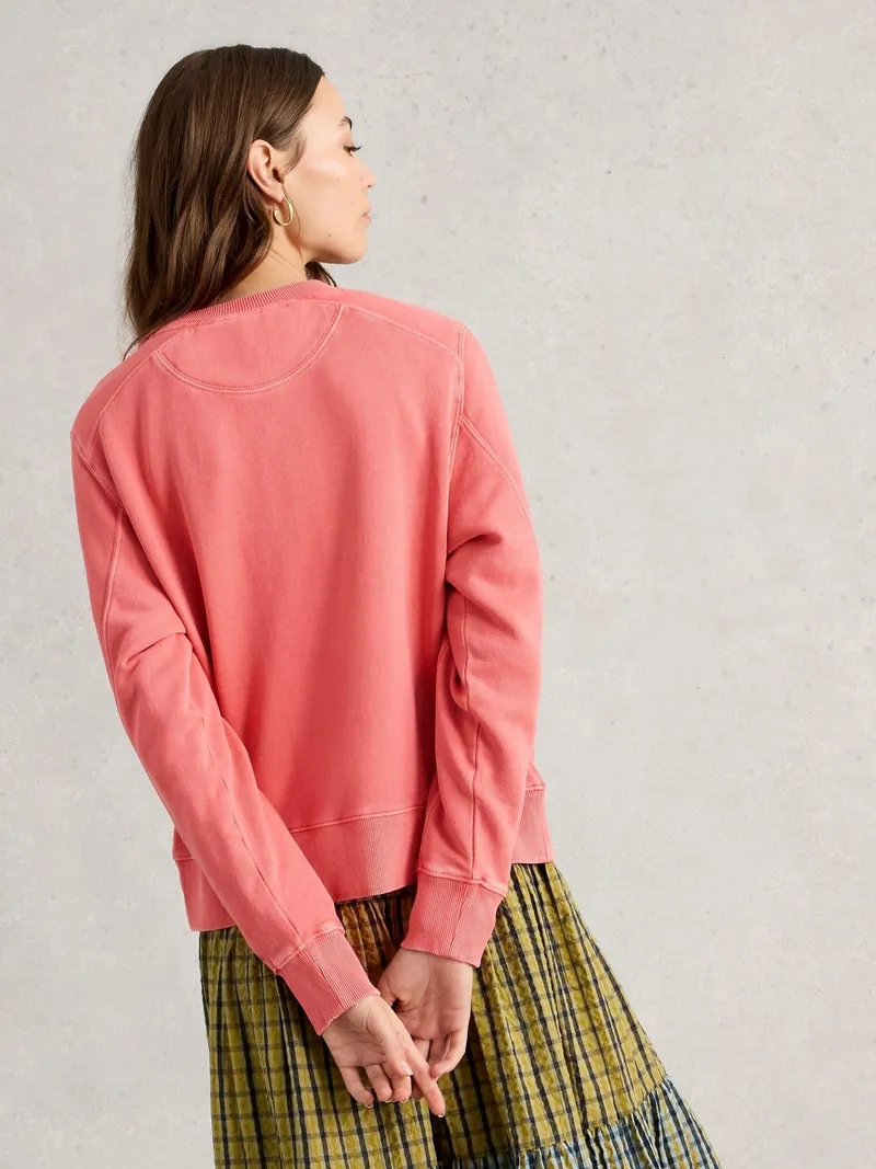 White Stuff Sweatshirt Daydreamer - 34, Dunkles rosa, – Produktbild 4 von 4