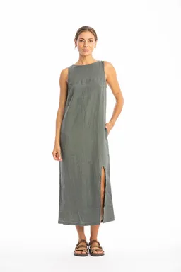 RAVENS VIEW IBIZA RAVENS VIEW IBIZA Damen vegan Kleid Nicola Olivgrün – Produktbild 1 von 1