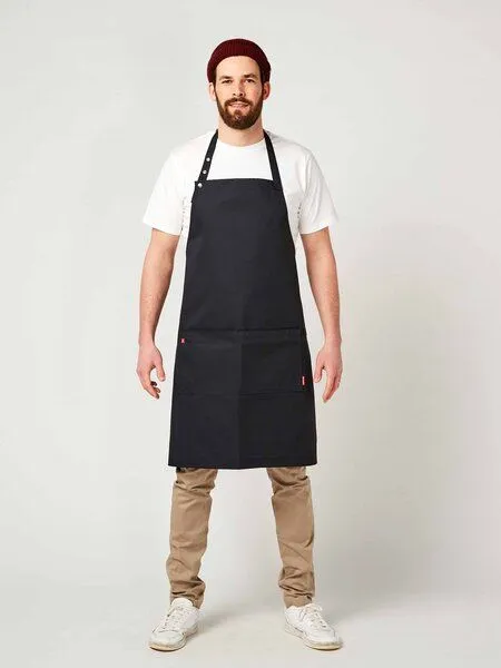 KAYA&KATO KAYA&KATO CO Latzschürze lang PIKE, Black, – Produktbild 2 von 4