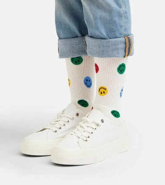 Natural Vibes Natural Vibes 2-Pack Smiles Bio GOTS | Geschenkset | Bunte Tennissocken | Herren Damen Socken | – Produktbild 8 von 8