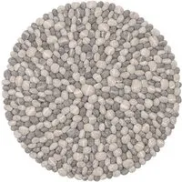 myfelt myfelt Filzkugelteppich rund, 100% Schurwolle, Steinoptik hell (ernie), – Produktbild 1 von 1