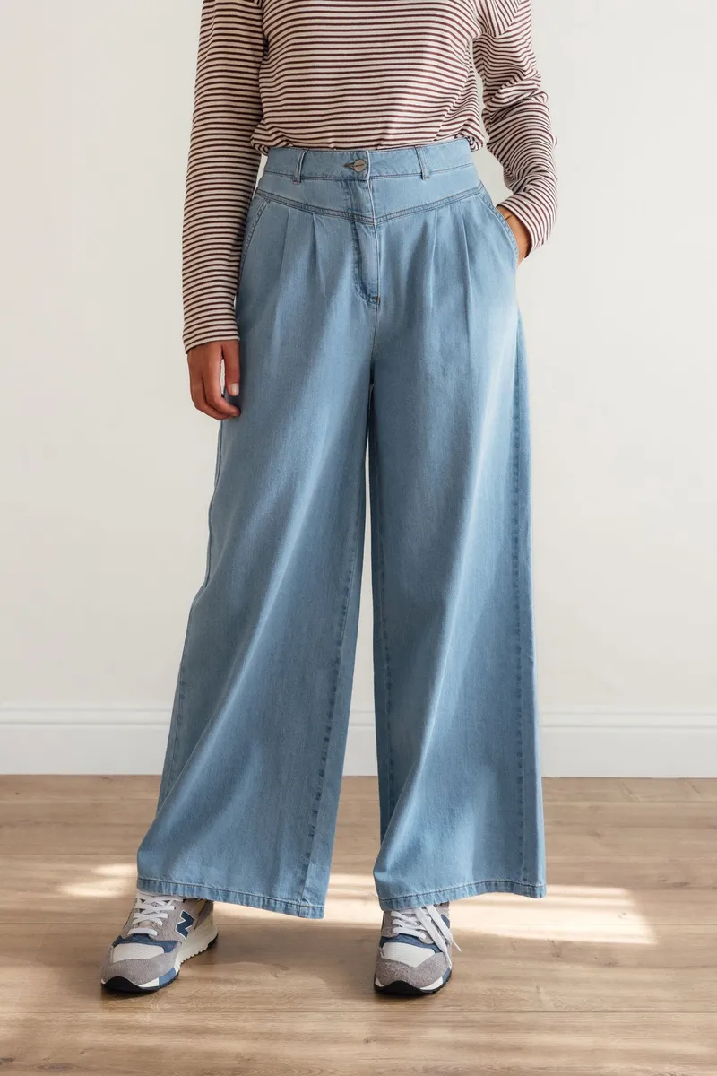 TWOTHIRDS TWOTHIRDS Damen vegan Jeans Santa Giulia Light Denim, Hellblau, – Produktbild 1 von 2