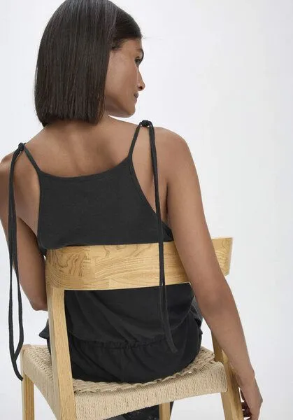 hessnatur hessnatur Jersey Jumpsuit Relaxed aus Leinen und reiner Bio-Baumwolle, Schwarz, – Produktbild 2 von 4
