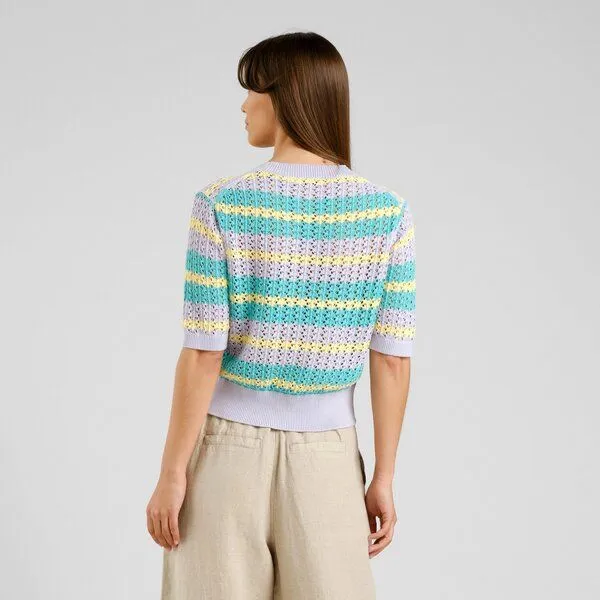 Dedicated DEDICATED Flen Crochet Shirt - Retro Stripe – Produktbild 2 von 3