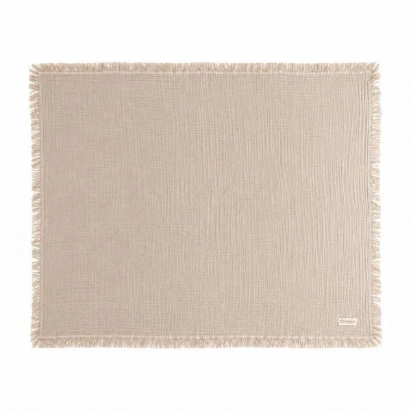 Bebekevi Bebekevi Babydecke Musselin 100 × 110 cm | 100 % Baumwolle | 2-lagig | Mit Fransen | OEKO-TEX®, Weiß, – Produktbild 4 von 4