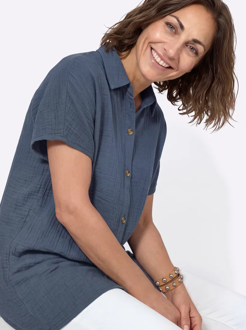 Witt Longbluse rauchblau, Rauchblau, – Produktbild 2 von 2