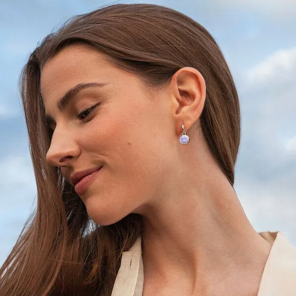 ALEXASCHA ALEXASCHA Silber Clip Creolen mit Anhänger | Mix & Match, Lavendel, – Produktbild 2 von 4