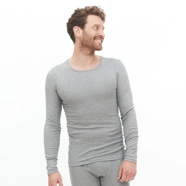 Living Crafts Living Crafts Langarm-Shirt - JOHAN, Grey melange, – Produktbild 2 von 3