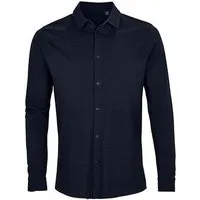 NEOBLU NEOBLU Herren Hemd Langarm Arbeitskleidung Businesshemd Bio Baumwolle Vegan, Night blue, – Produktbild 1 von 1