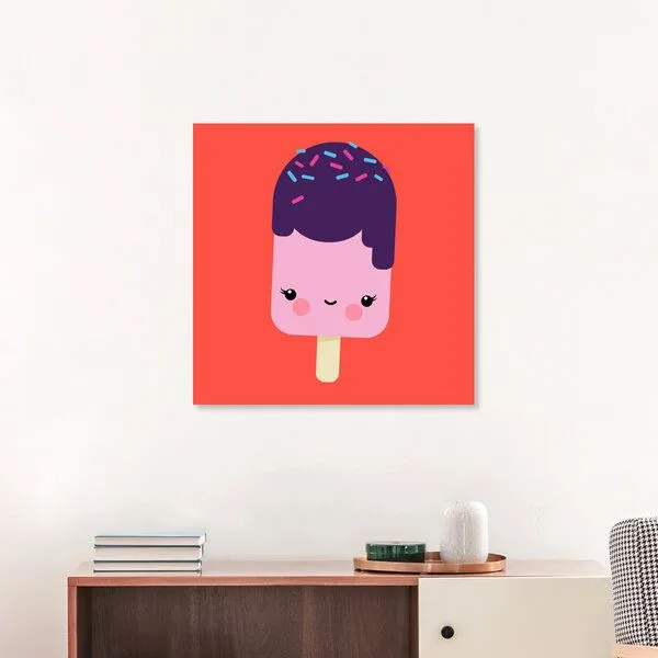 Photocircle Photocircle Poster / Leinwandbild - Eis am Stiel – Illustration für’s Kinderzimmer – Produktbild 3 von 4