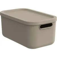 rotho rotho Aufbewahrungsbox 'ALBULA LIGHT' aus Recyclingkunststoff, 12 l, cappuccino – Produktbild 1 von 1