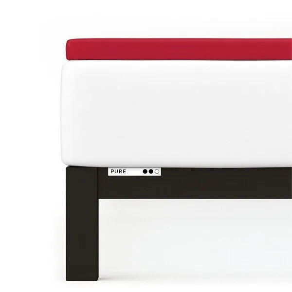 Schlafgut Schlafgut Topper Spannbettlaken Pure - 95% Biobaumwolle, 5% Elasthan - Matratzenhöhe bis 10cm, Red deep, – Produktbild 1 von 4