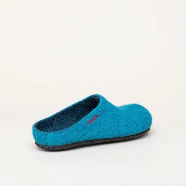 Magicfelt Magicfelt Filz-Hausschuh 709 aus 100% Merino-Wolle für Damen & Herren, Petrol, – Produktbild 4 von 4