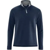 HempAge HempAge Herren Sweatware Troyer Hanf/Bio-Baumwolle, Navy, – Produktbild 1 von 2