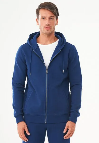ORGANICATION ORGANICATION Sweatjacke aus Bio-Baumwolle, Navy, – Produktbild 4 von 4