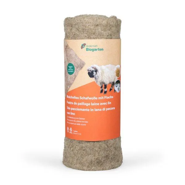 Andermatt Biogarten Andermatt Biogarten Mulchvlies aus Schweizer Schafwolle und Flachsstroh – Produktbild 1 von 2
