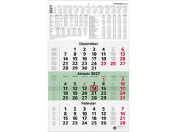Zettler Zettler Dreimonatskalender aus Recyclingpapier, 2027 – Produktbild 1 von 1