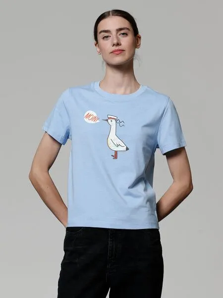 watapparel watapparel T-Shirt Frauen Moin Seagull, Blue soul, – Produktbild 2 von 3
