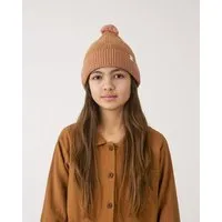 MATONA Matona Strickmütze mit Bommel für Kinder und Erwachsene aus recycelter Wolle / Pom Pom Beanie, Ochre, – Produktbild 1 von 1