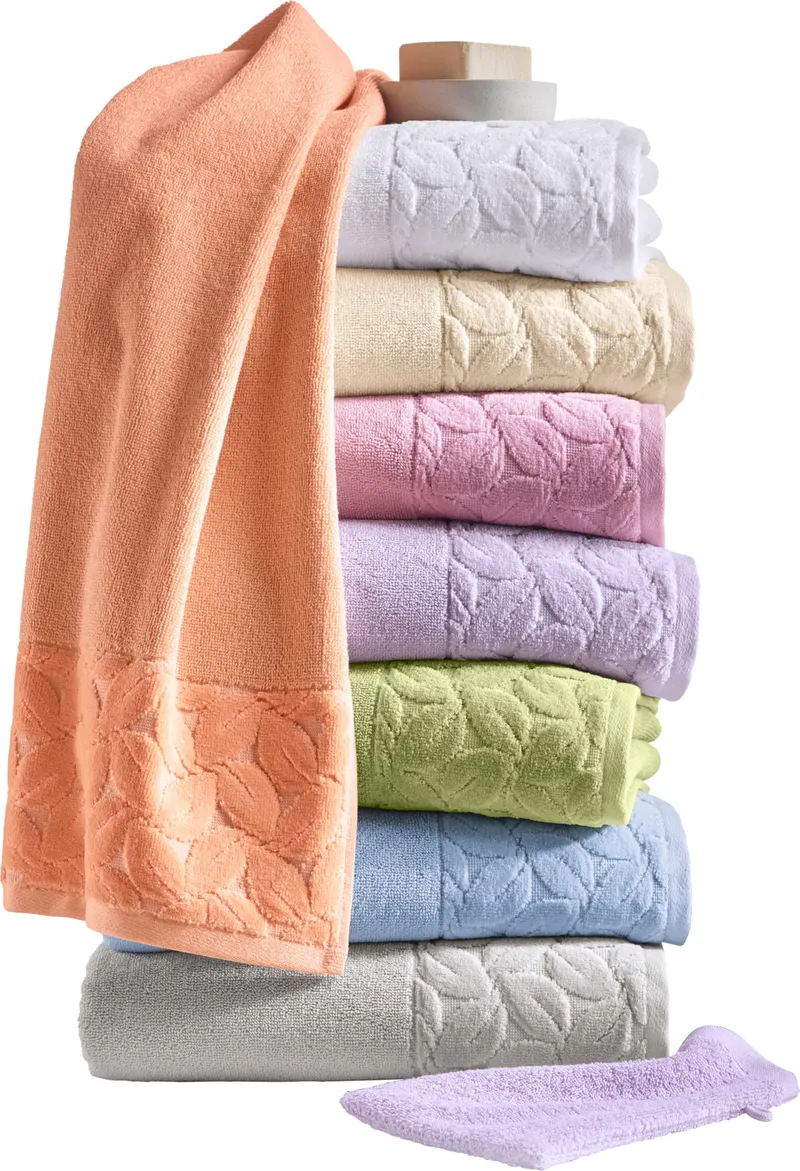 wäschepur Handtuch apricot, Apricot, – Produktbild 2 von 3