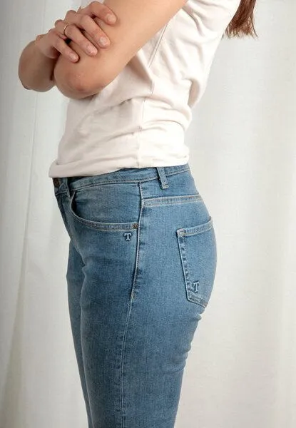 TORLAND TORLAND Regular Fit – Damenjeans Teresa, Blau (mid indigo), – Produktbild 6 von 7